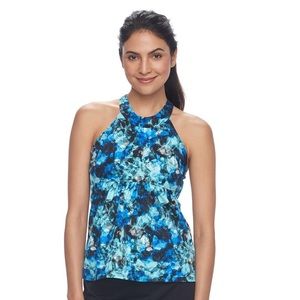 High Neck Halter Tankini Swim Top Bathing Suit